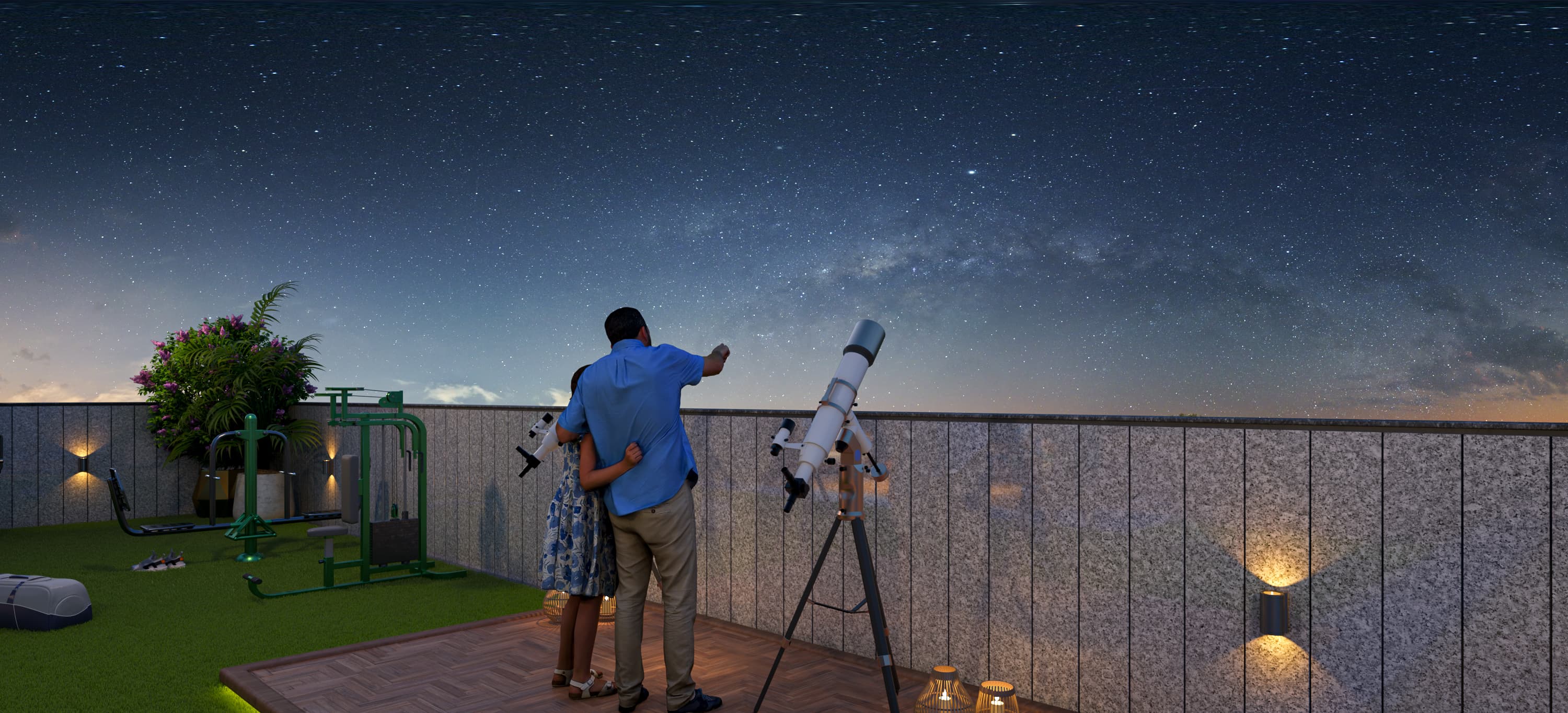 Star gazing deck at HUM Galaxy Heights