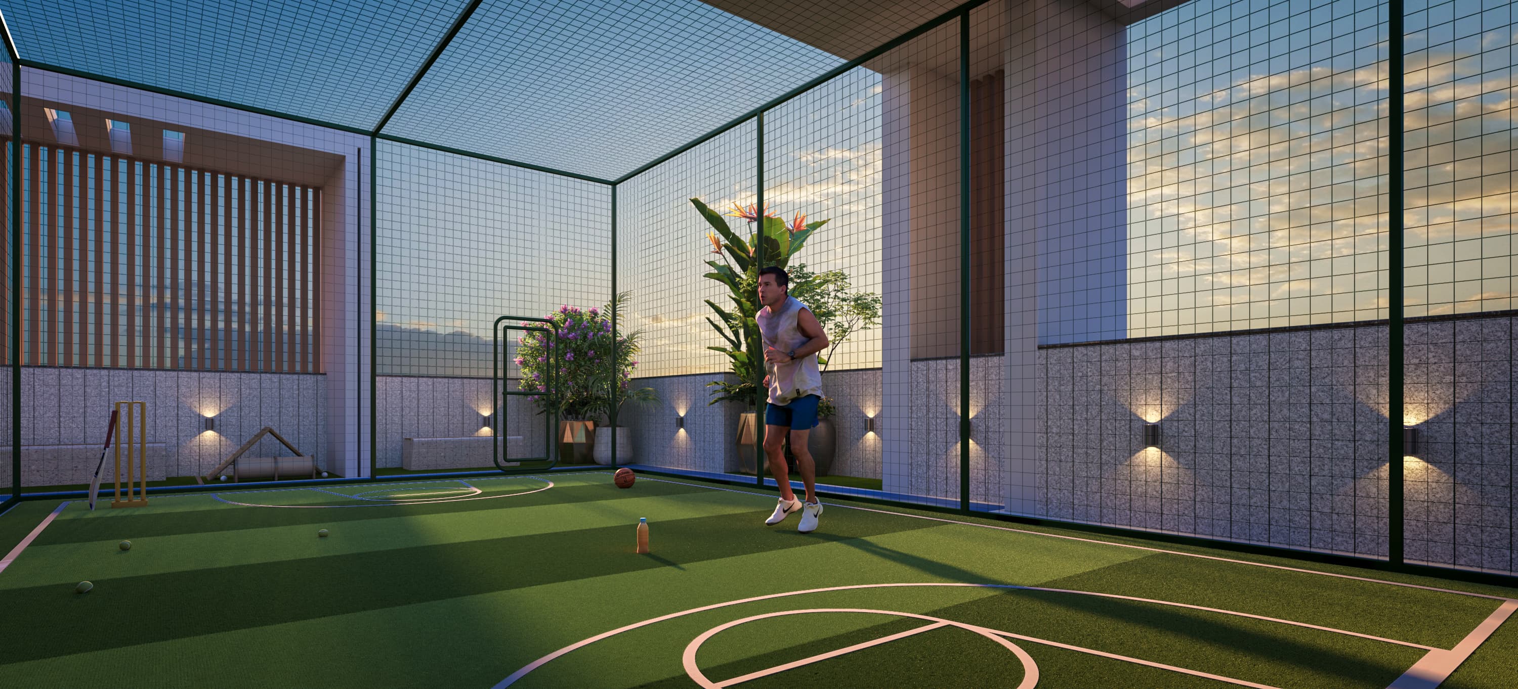Terrace multipurpose turf at HUM Galaxy Heights
